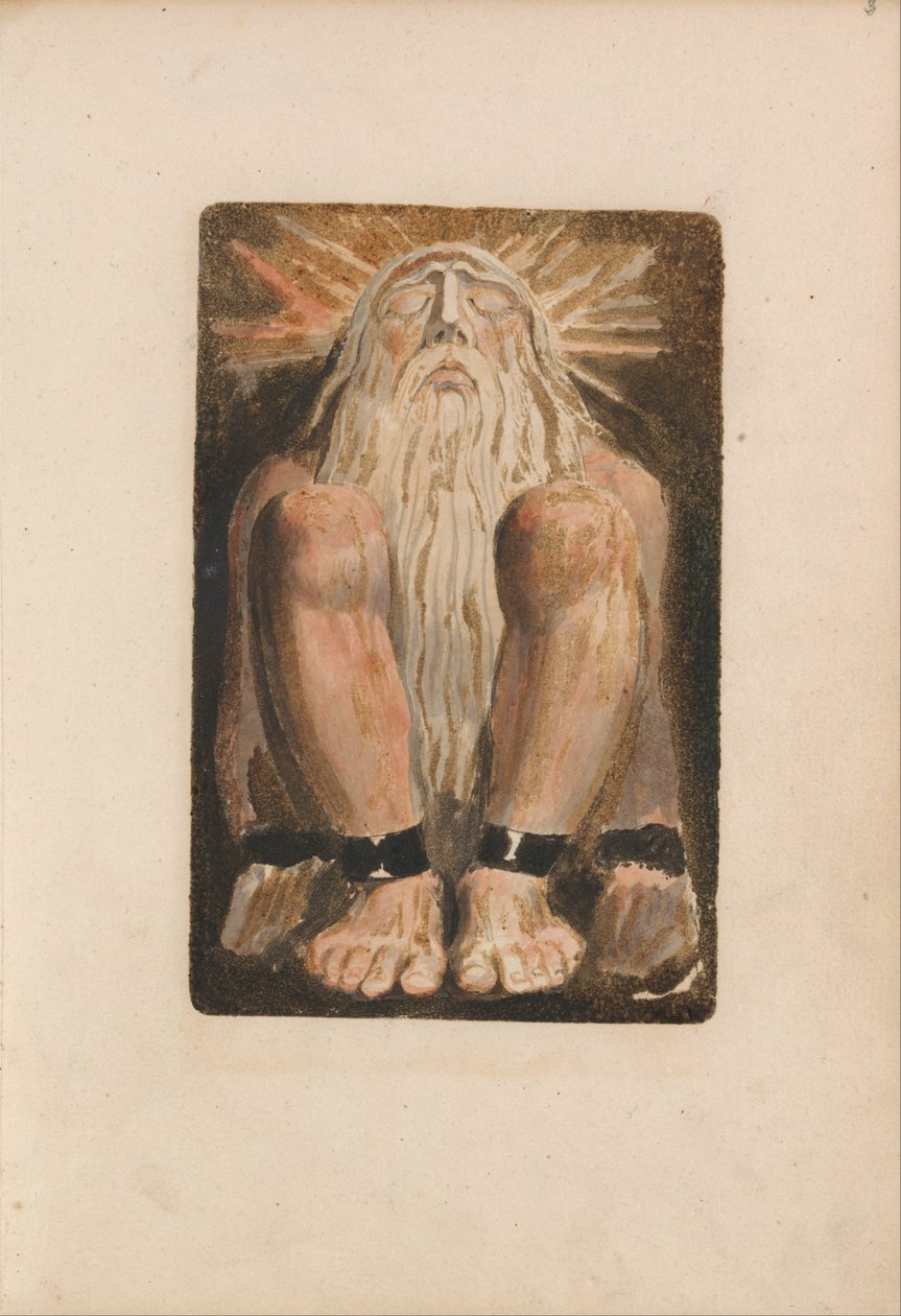 Urizens första bok, tavla 3 (Bentley 22) av William Blake