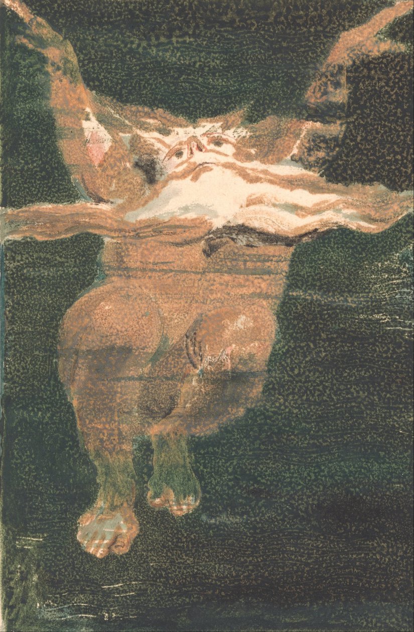 Urizens första bok, tavla 5 (Bentley 12) av William Blake