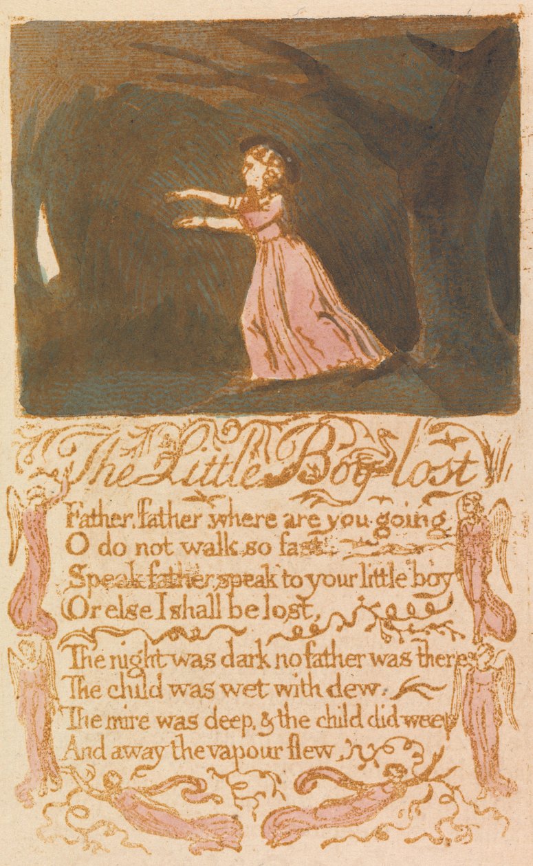 Der kleine verlorene Junge (Platte 20) av William Blake
