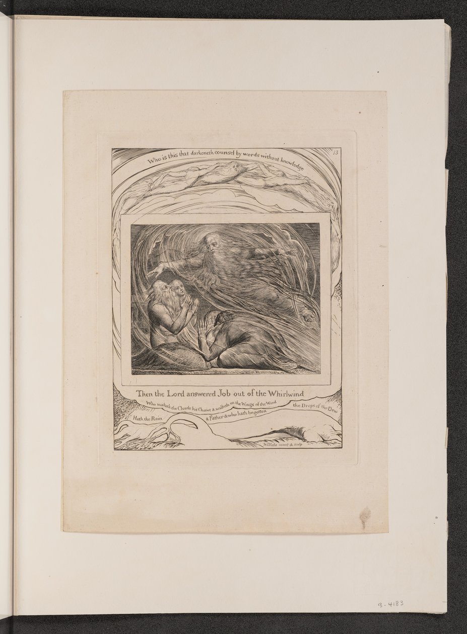 Herren svarar Job ur virvelvinden av William Blake