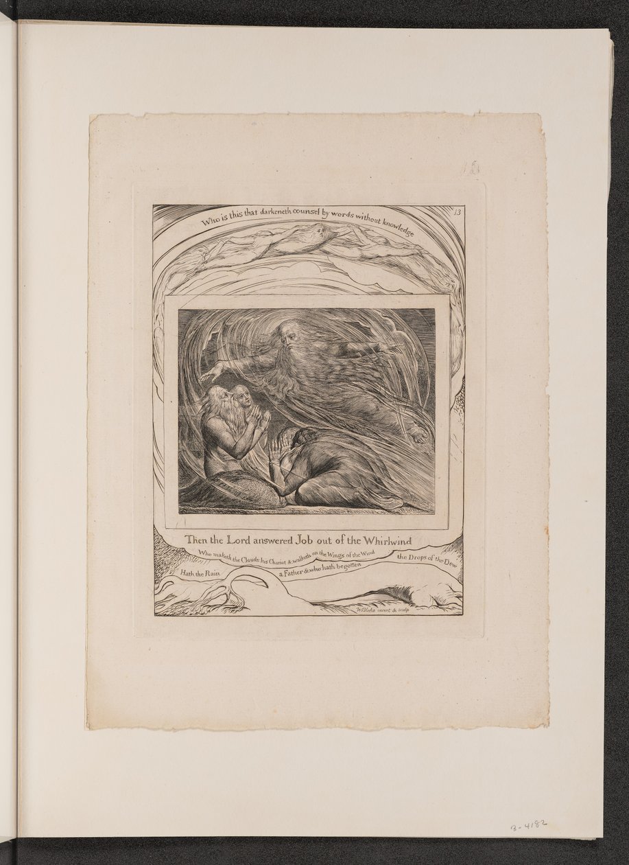 Herren svarar Job ur virvelvinden av William Blake
