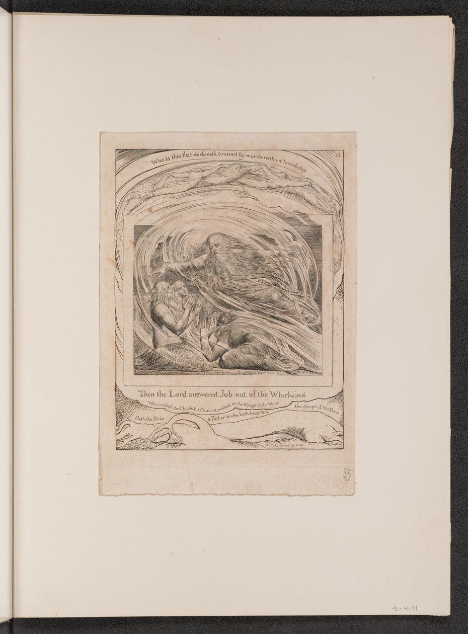Herren svarar jobb ur virvelvinden, 1825. av William Blake