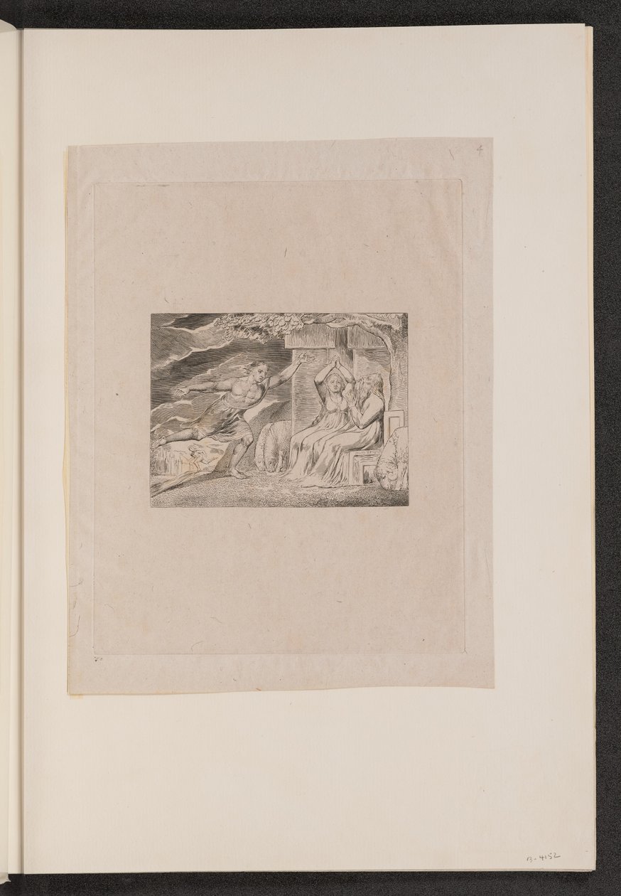 Budbärarna berättar för Job om hans olyckor, 1825. av William Blake