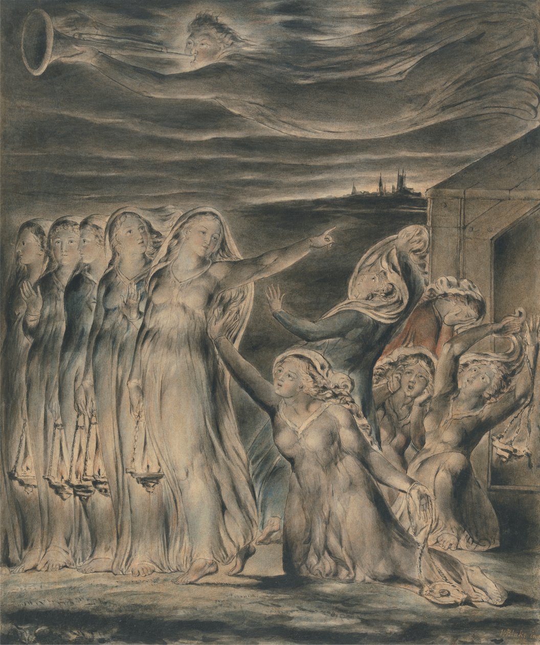 Liknelsen om de vise och dåraktiga jungfrurna av William Blake