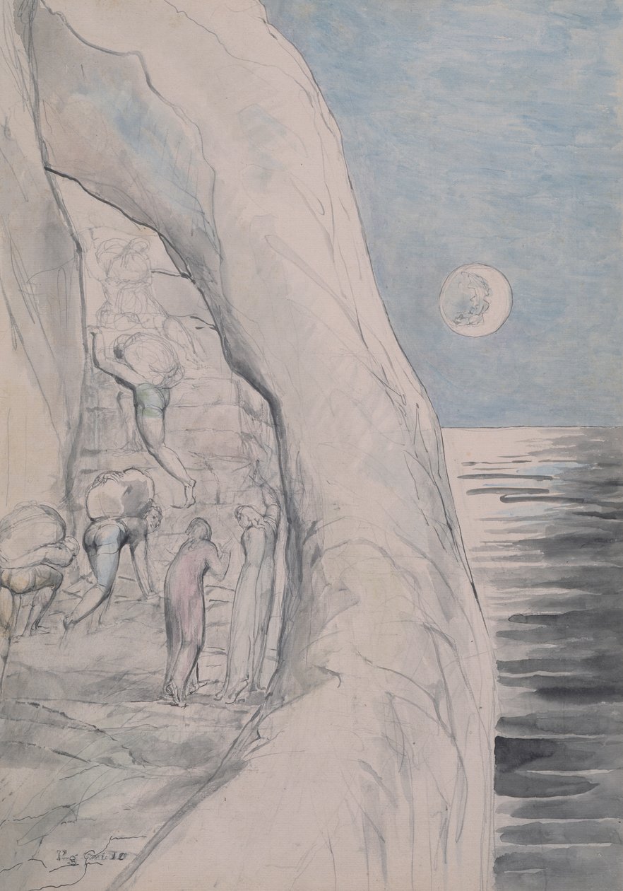 De stolta under sina enorma bördor 1824-27 av William Blake