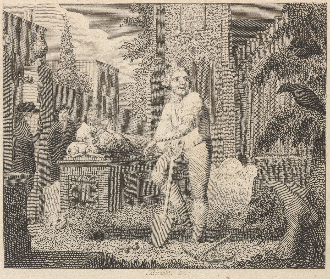 Korparna, Sextonen och Jordmasken av William Blake