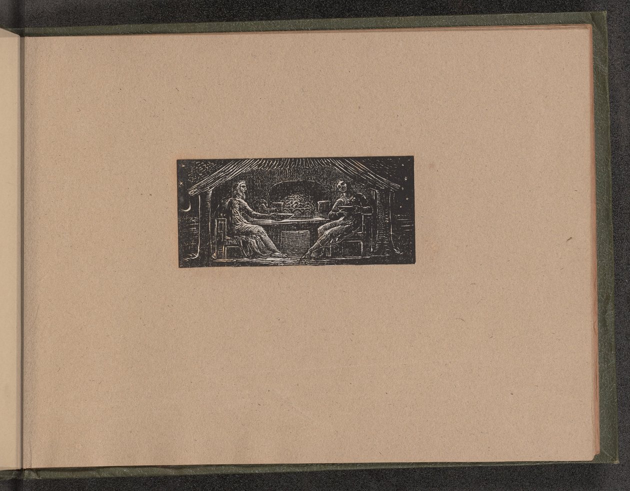 Thenot och Colinet äter sin kvällsmåltid, 1821. av William Blake