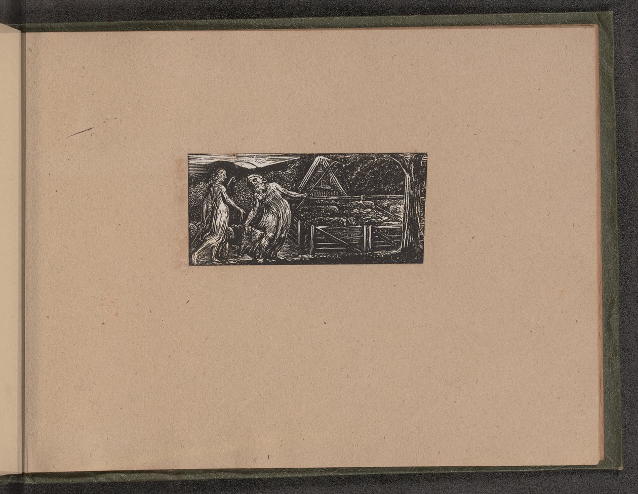 Thenot och Colinet leder sina flockar tillsammans av William Blake