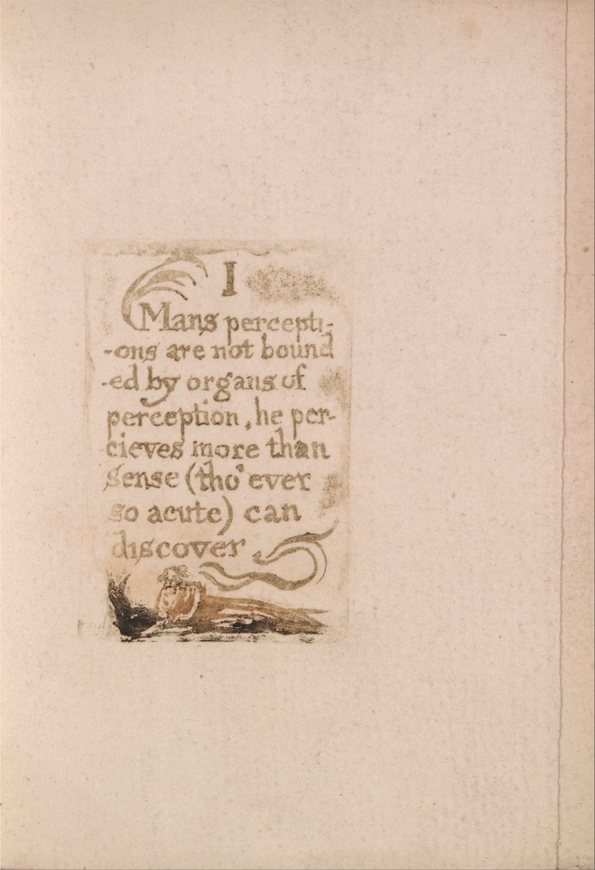 Det finns ingen naturlig religion, Platta 10, I Människans uppfattningar är inte begränsade ... ...  (Bentley b3) av William Blake