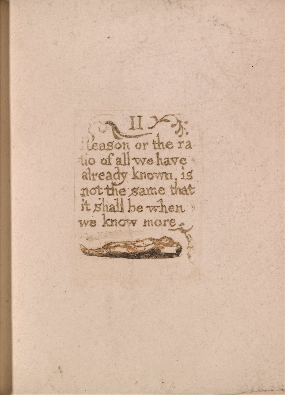 Det finns ingen naturlig religion, skylt 11, II anledning eller förhållandet. . . . (Bentley b4) av William Blake