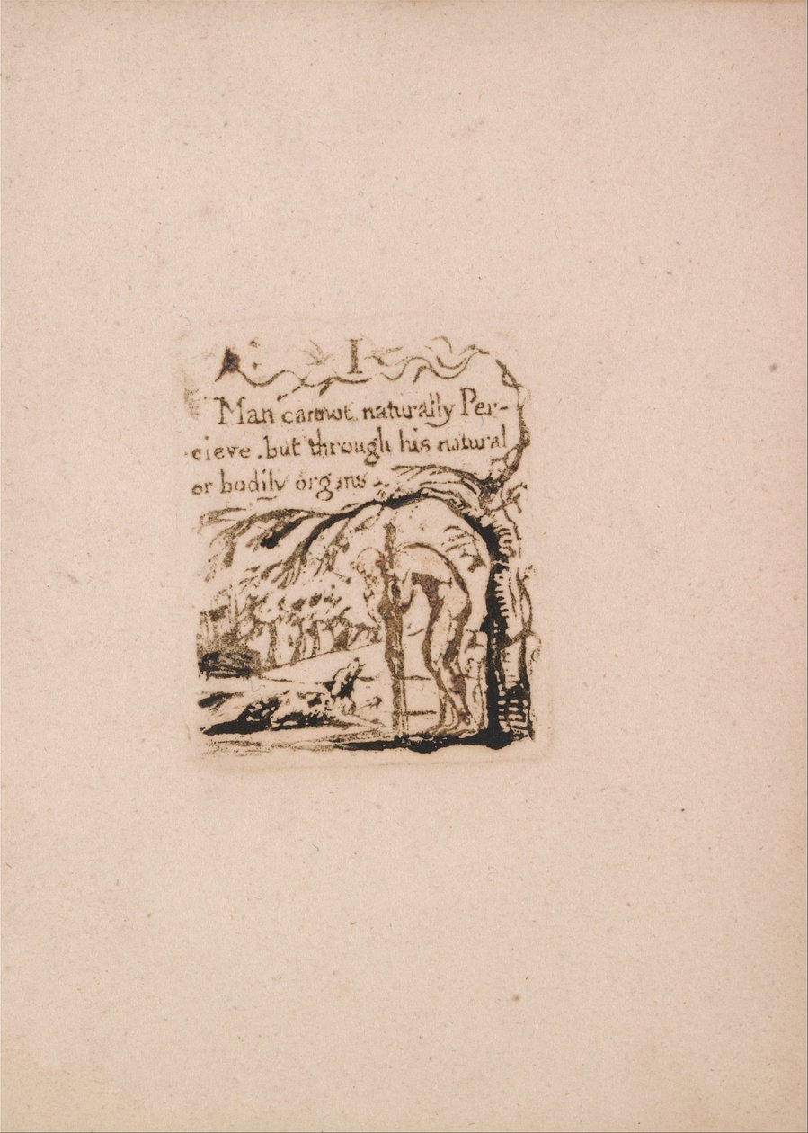 Det finns ingen naturlig religion, tavla 3, I Man kan inte naturligt. . . . (Bentley a4) av William Blake