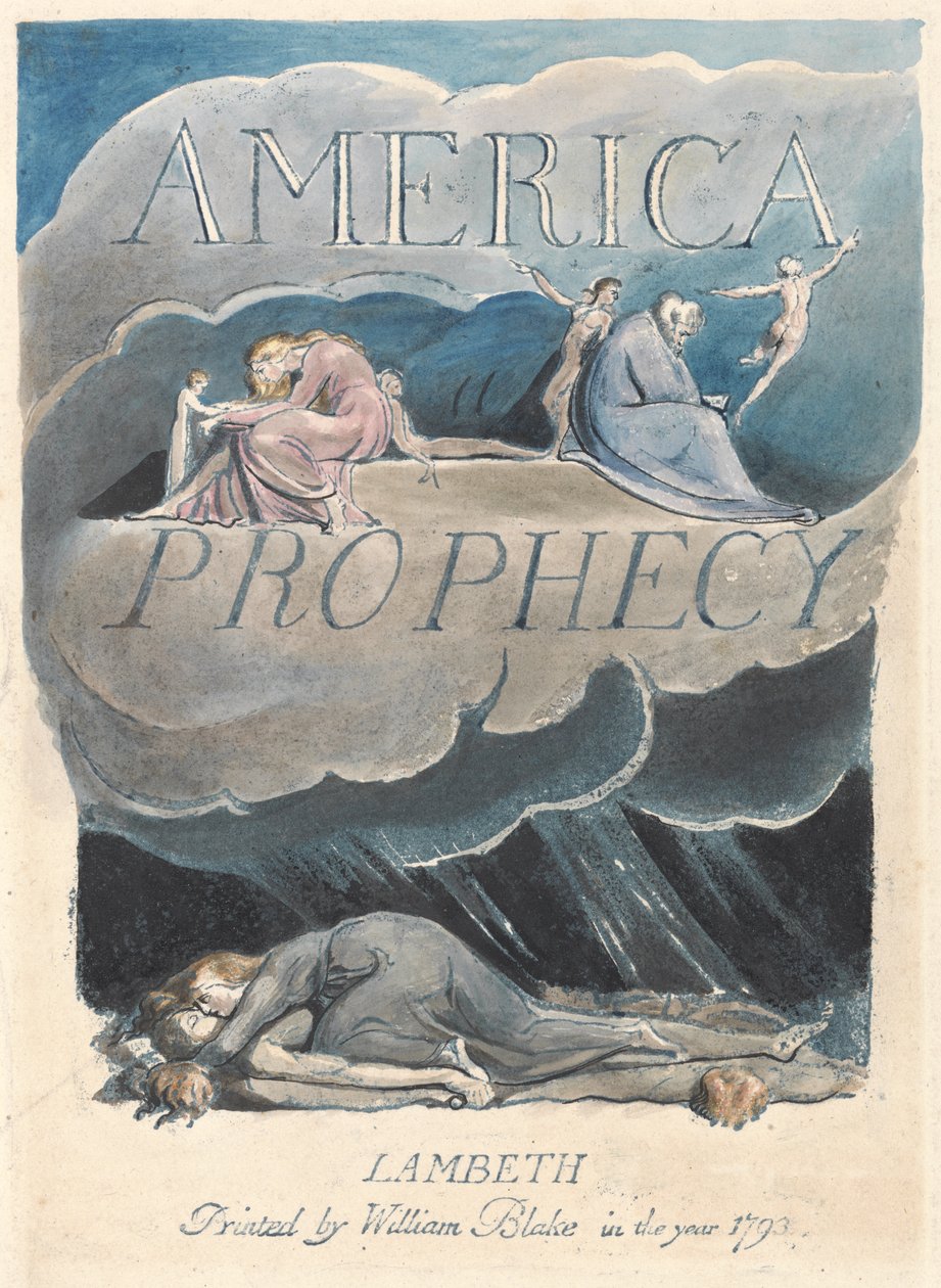 Titelsidan för "America: A Prophecy" av William Blake