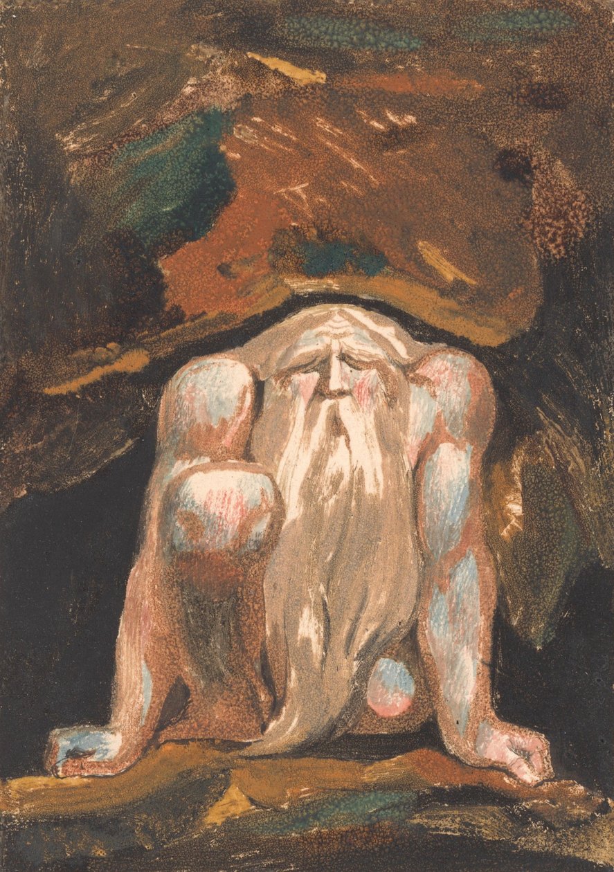 Urizens första bok, tavla 8 (Bentley 9) av William Blake
