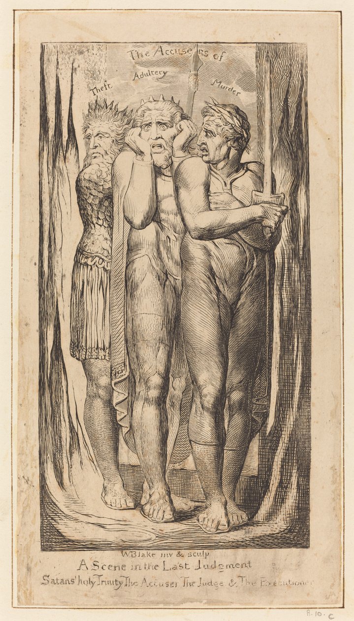 Krig Anklagarna för stöld, äktenskapsbrott, mord, ca. 18031810. av William Blake