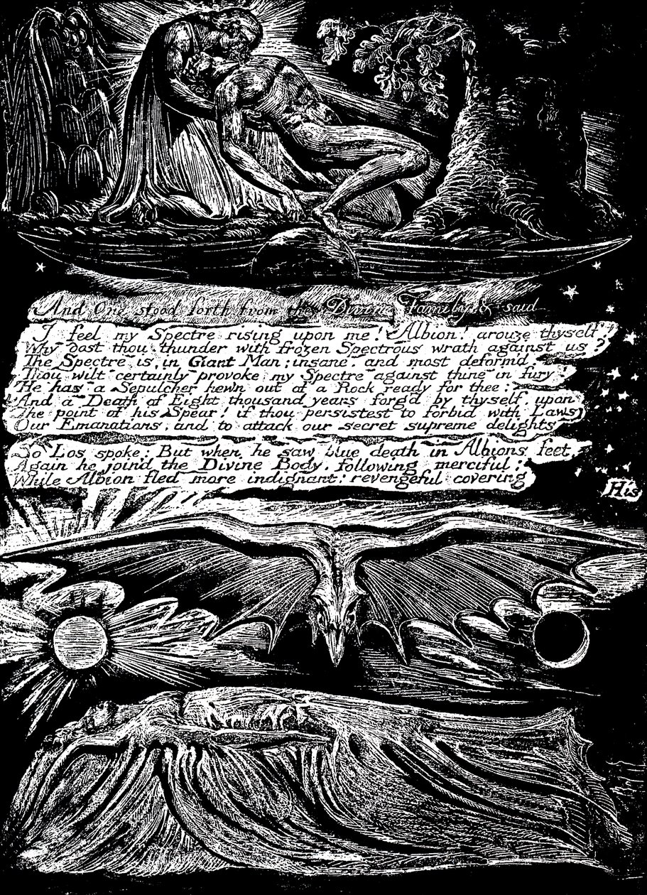 William Blake 1757-1827, engelsk mystiker, poet, målare och gravör, 1804-1820 av William Blake