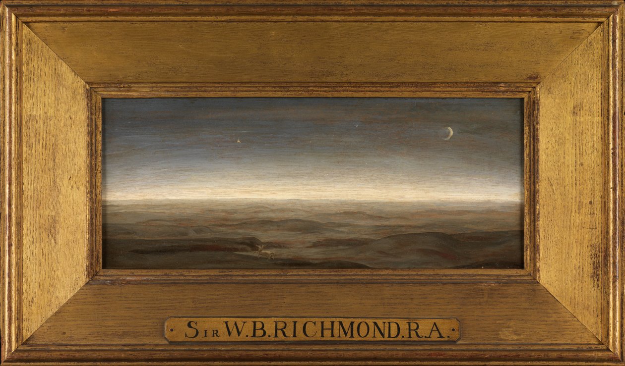 En kentaur av Moonlight, Morea (olja på panel) av William Blake Richmond