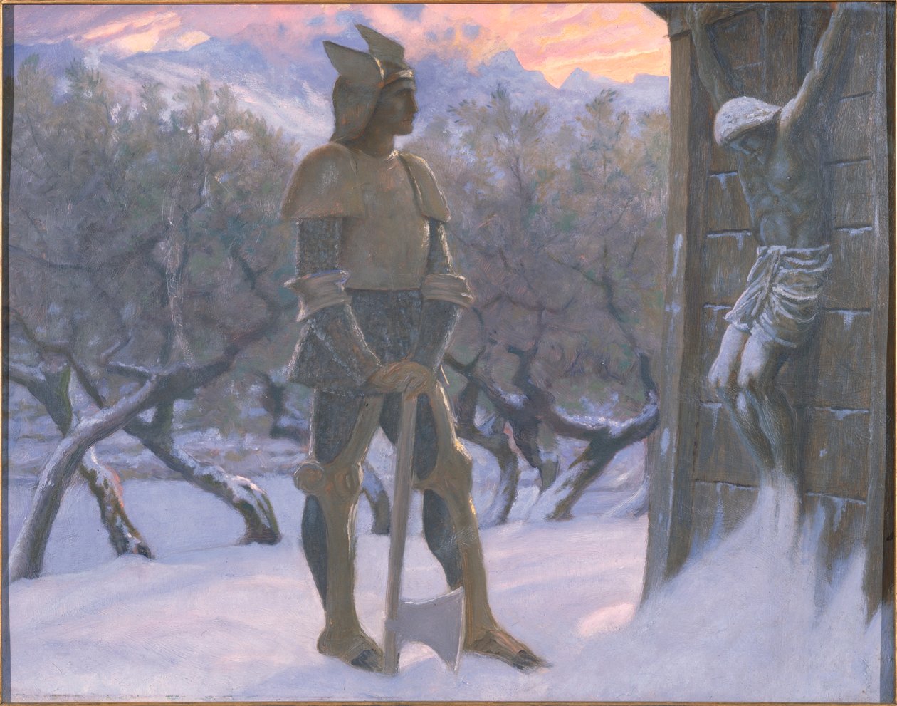Hunnen och krucifixet av William Blake Richmond