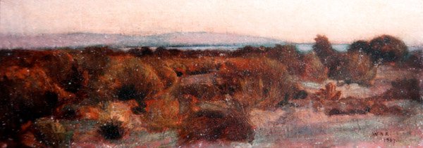 Skymning, stranden av Bocca d