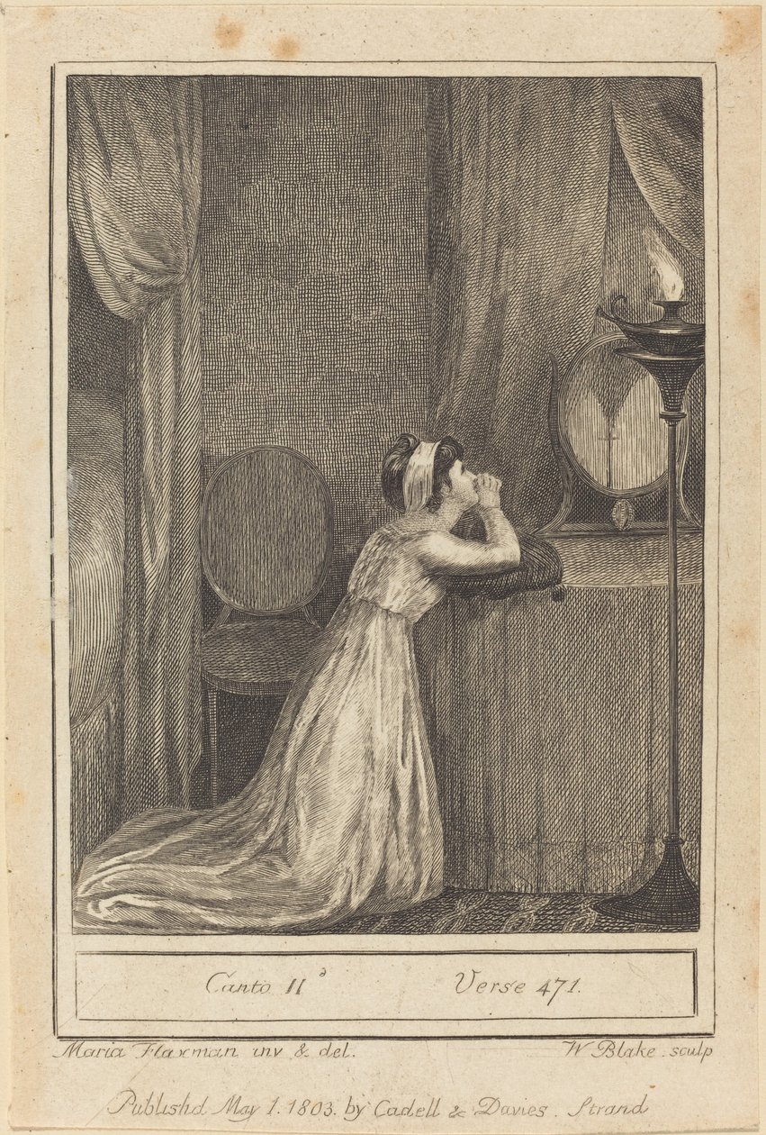 Canto II, linje 471 av William Blake after Mary Ann Flaxman