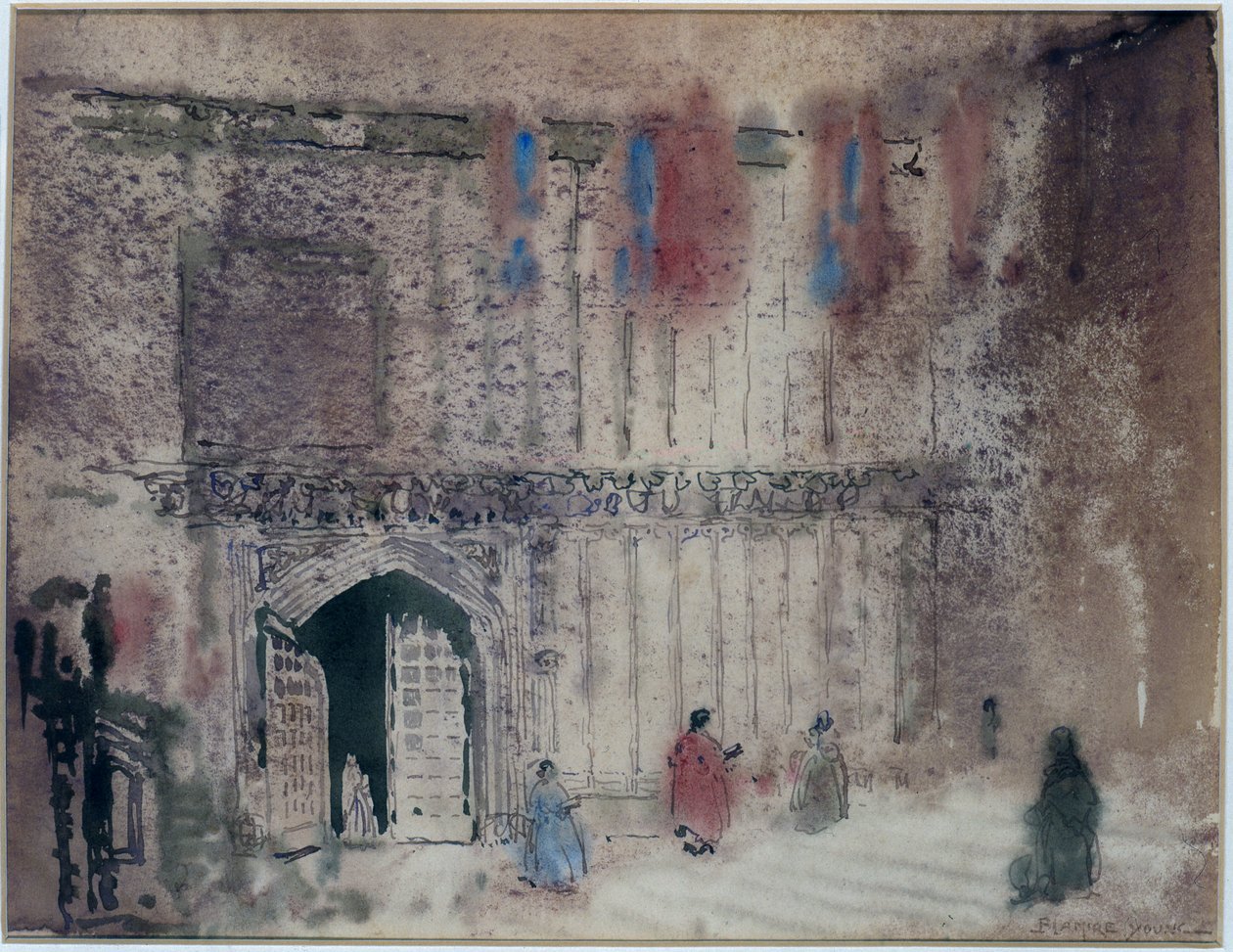The Red Robe (w/c på papper) av William Blamire Young