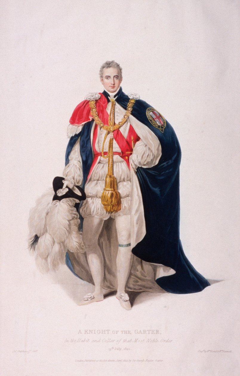 Riddare av strumpebandet i ceremoniell kostym, 1824 av William Bond