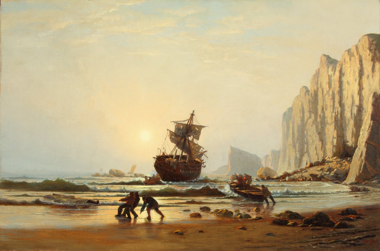 Skeppsbruten utanför Labrador 1867 (olja på duk) av William Bradford