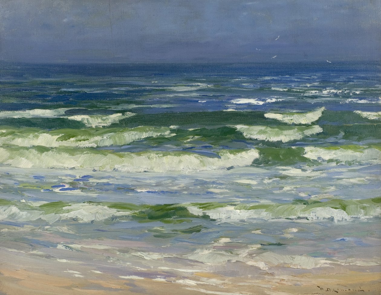 Sea Piece: Floors Bay Near Auchmithie (olja på duk) av William Bradley Lamond