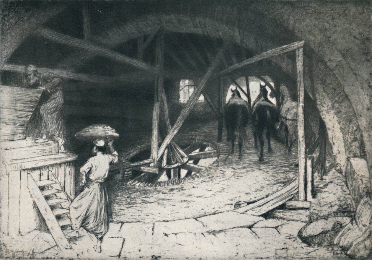 A Galilean Flour Mill, sent 1800-tidigt 1900-tal, 1922. av William Brassey Hole