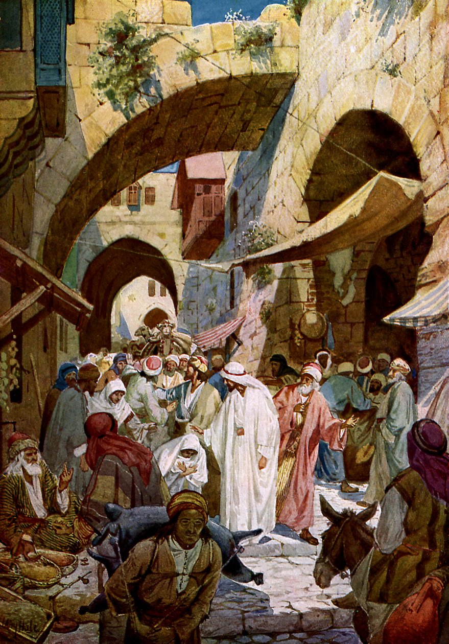 Jesus botar en sjuk kvinna - Bibeln av William Brassey Hole