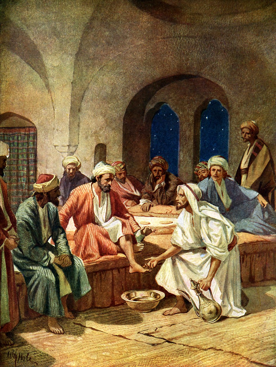 Jesus tvättar Peters fötter - Bibeln av William Brassey Hole