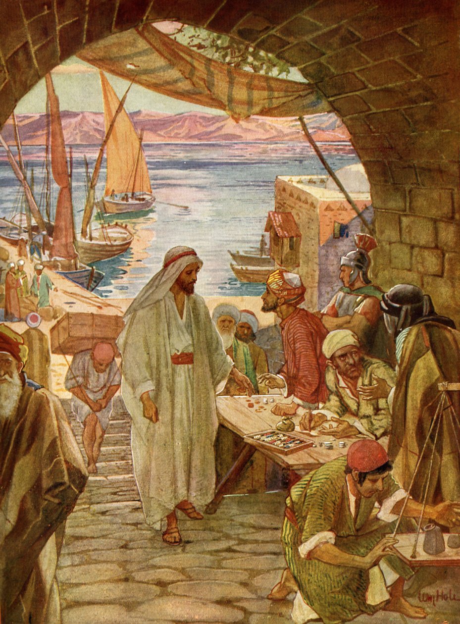 Matteus (Levi) uppmanas att bli en lärjunge - Bibeln av William Brassey Hole