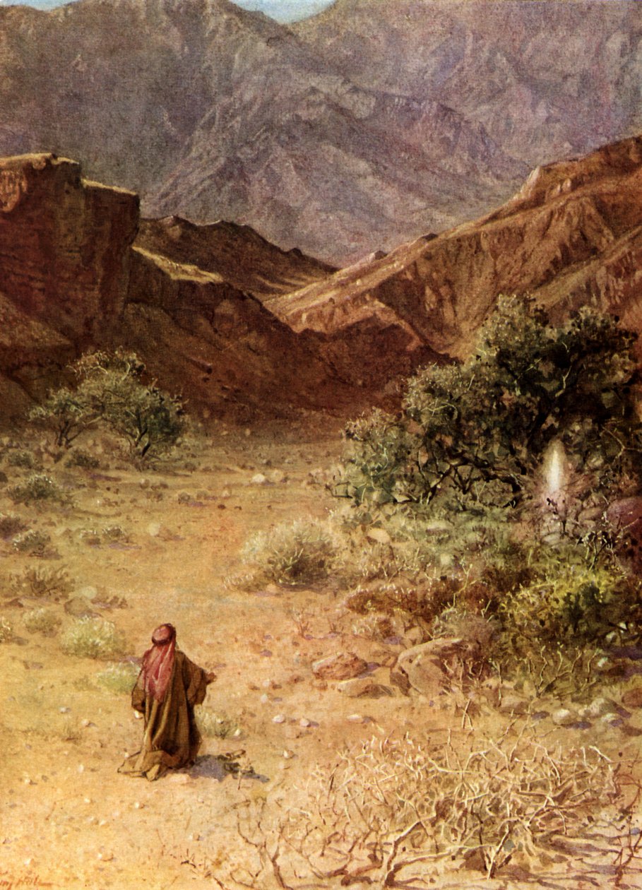 Moses och den brinnande busken - Bibeln av William Brassey Hole
