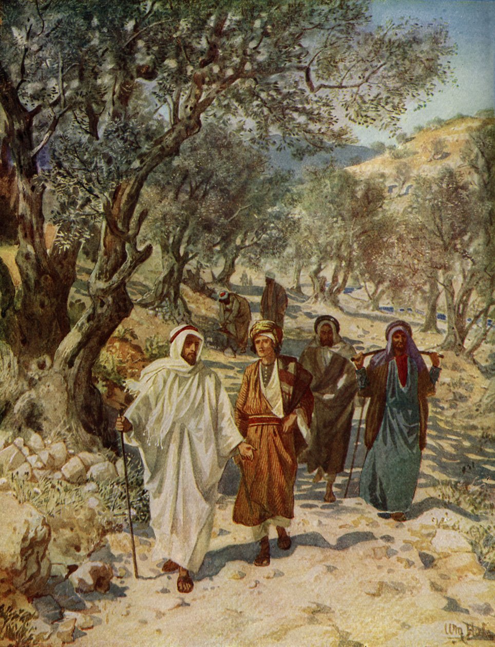 Filip och Natanael blir Jesu lärjungar - Bibeln av William Brassey Hole
