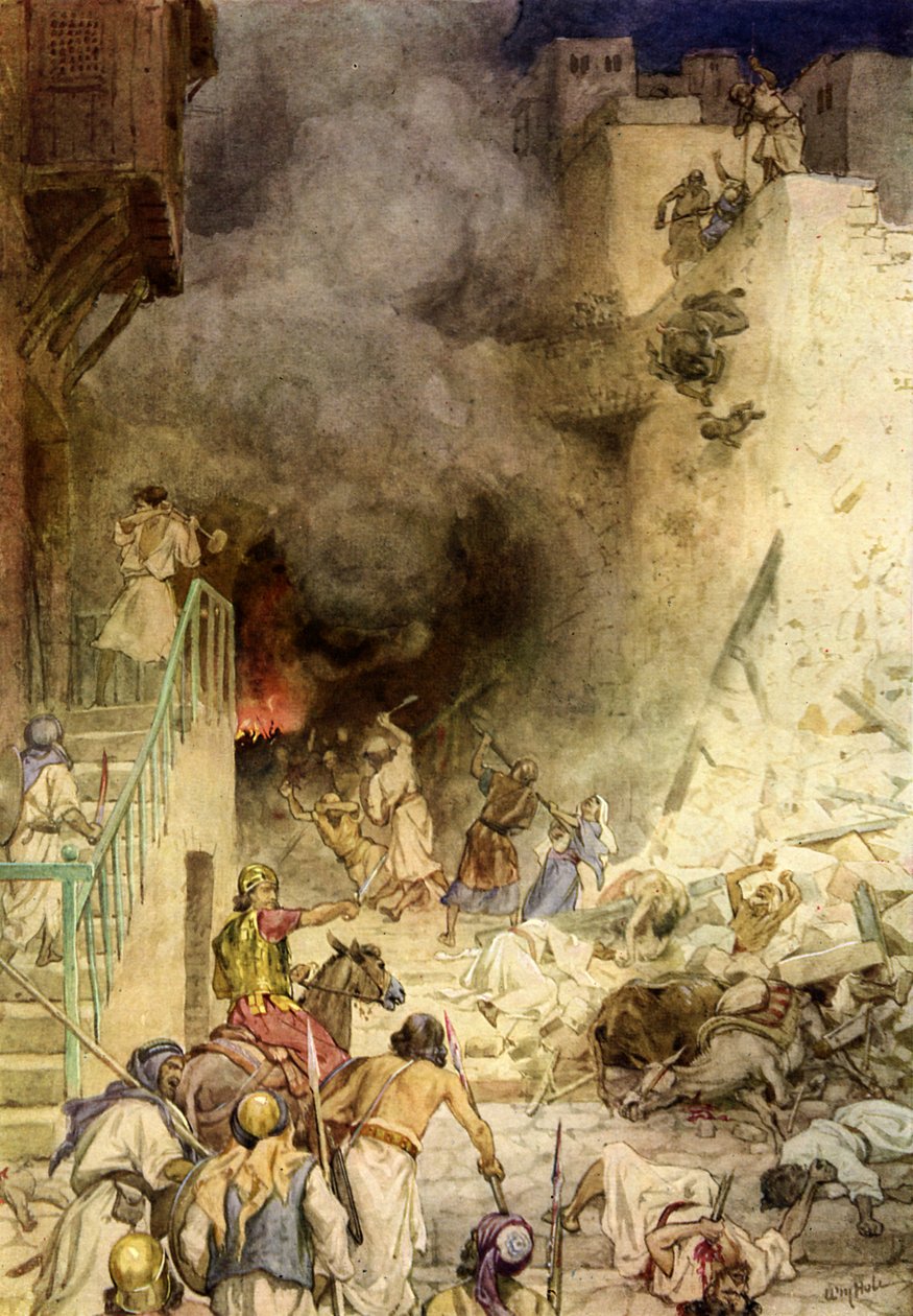 Jerikos förstörelse - Bibeln av William Brassey Hole