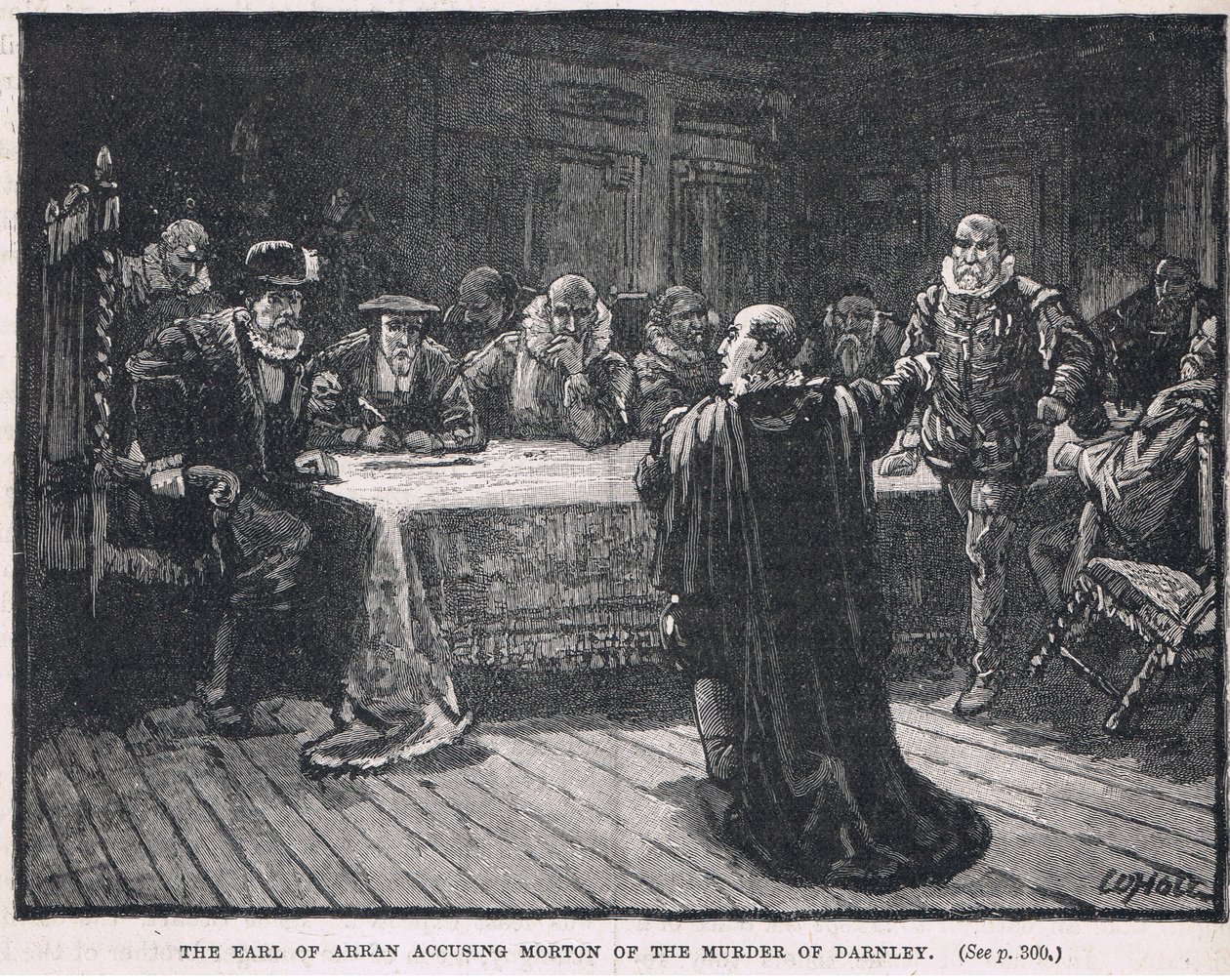O le Earl o Arran na molia Morton i le fasiotiga o Darnley 1581swed av William Brassey Hole