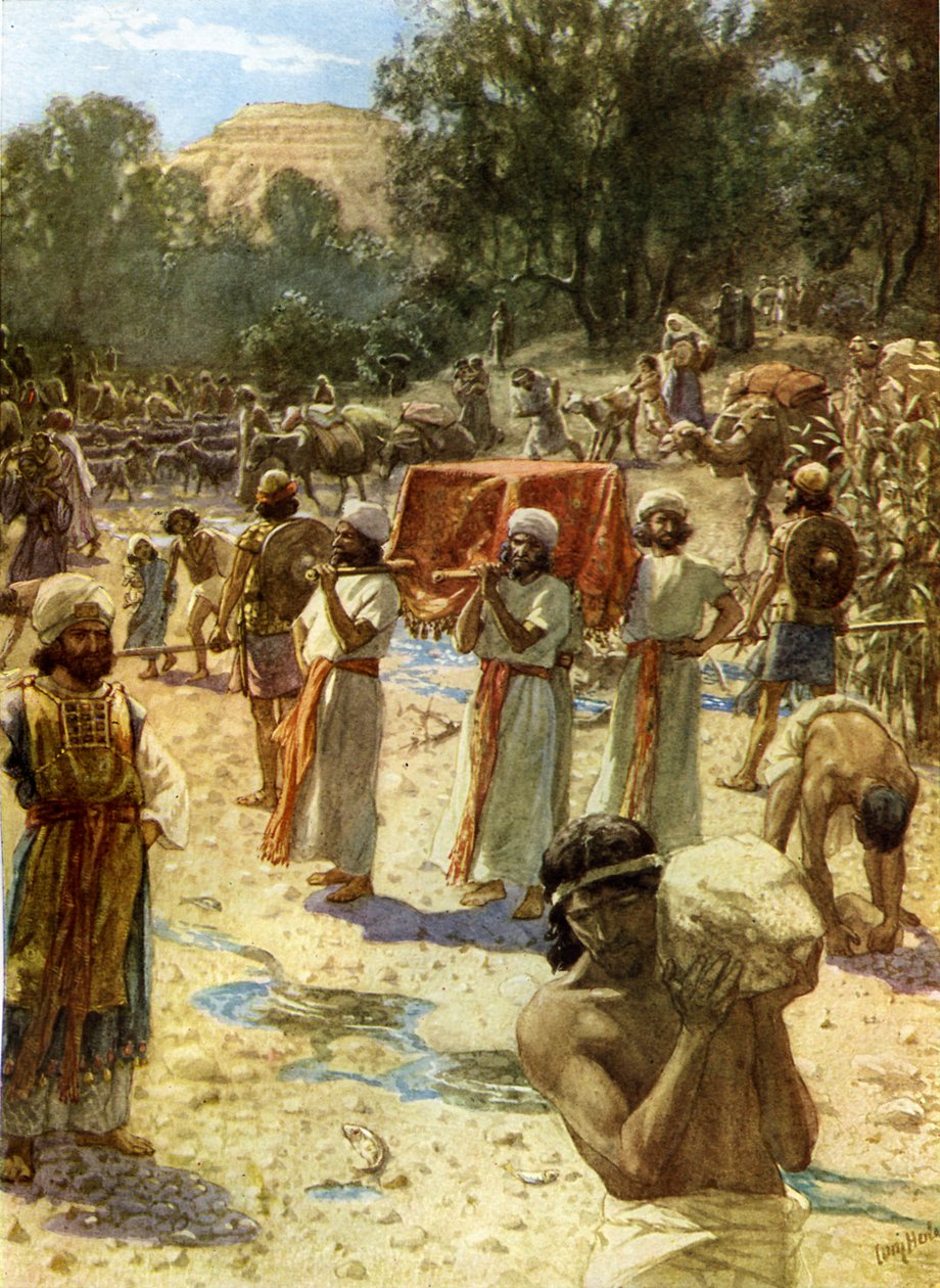De israelitiska prästerna håller i arken - Bibeln av William Brassey Hole