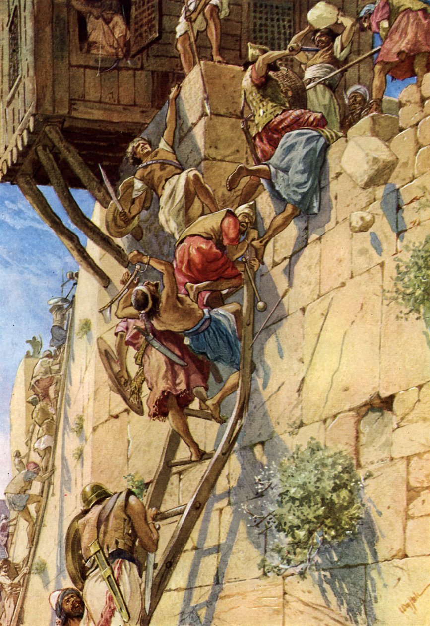 Erövringen av Jerusalem från jebusiterna - Bibeln av William Brassey Hole