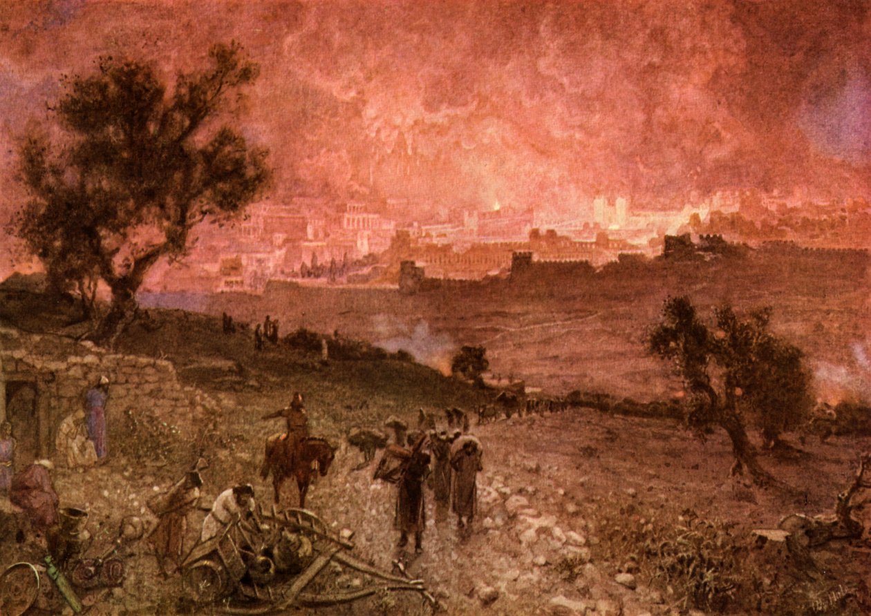 Jerusalems förstörelse av Nebuzaradan - Bibeln av William Brassey Hole