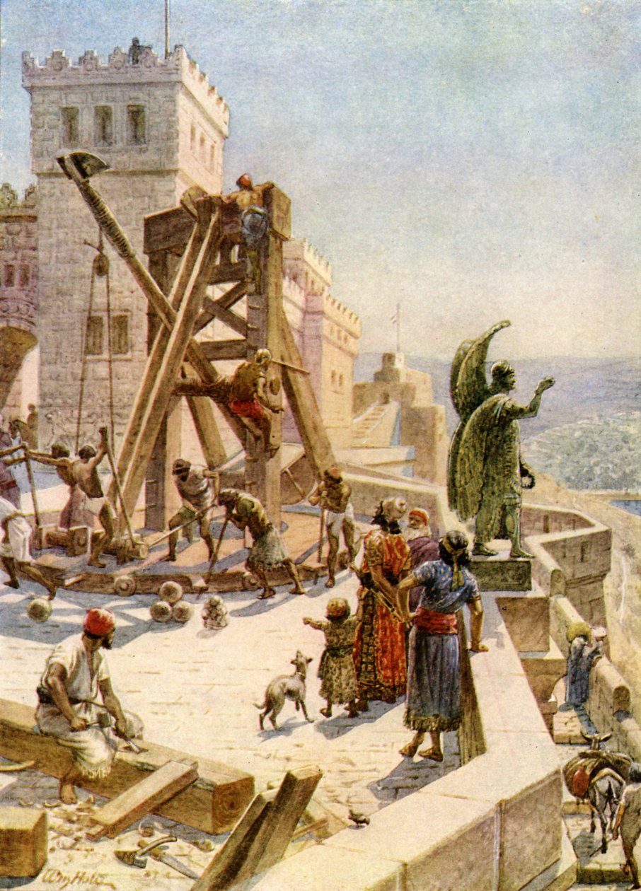 Uzzia reser krigsmotorer på väggarna - Bibeln av William Brassey Hole