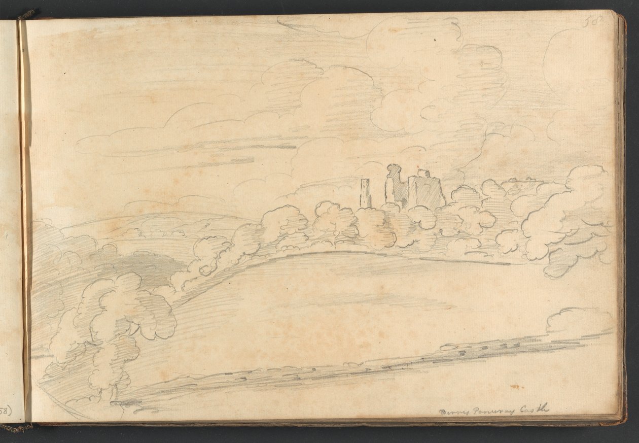 Berry Pomeroy slott av William Brockedon