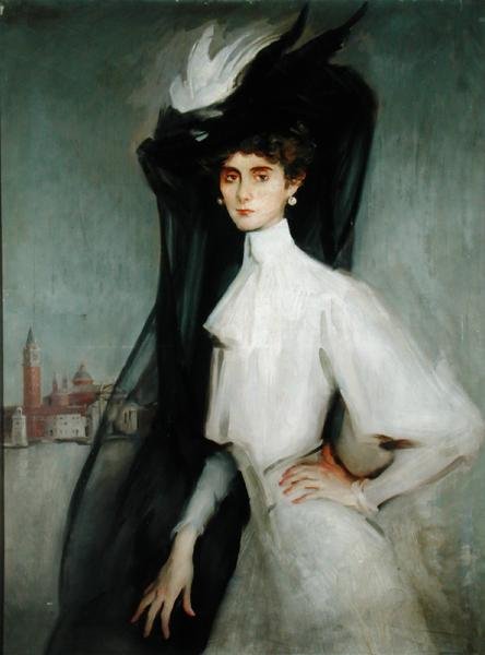 Olga Alberta, Baronessan de Meyer (olja på duk) av William Bruce Ellis Ranken
