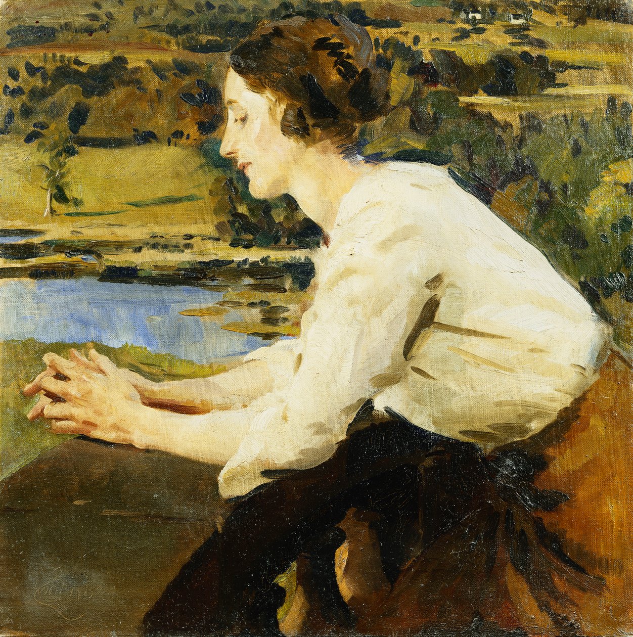 Ung kvinna på en balkong av William Bruce Ellis Ranken