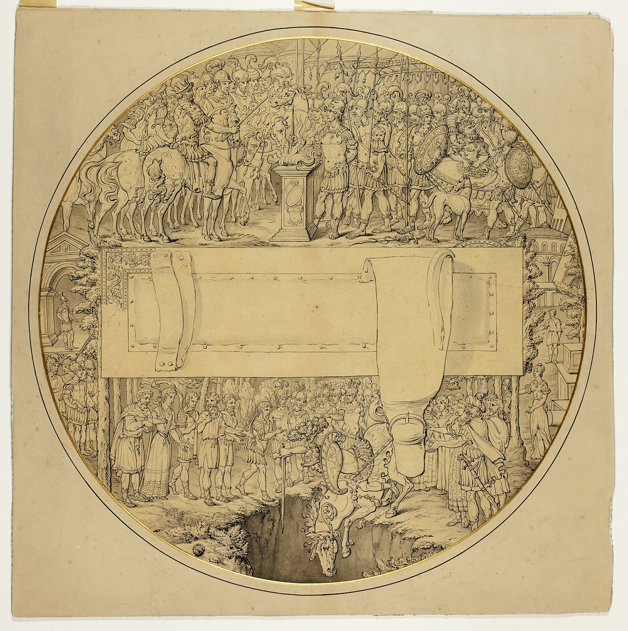 Ceremoniell sköld med romersk stridsscen av William Burgess