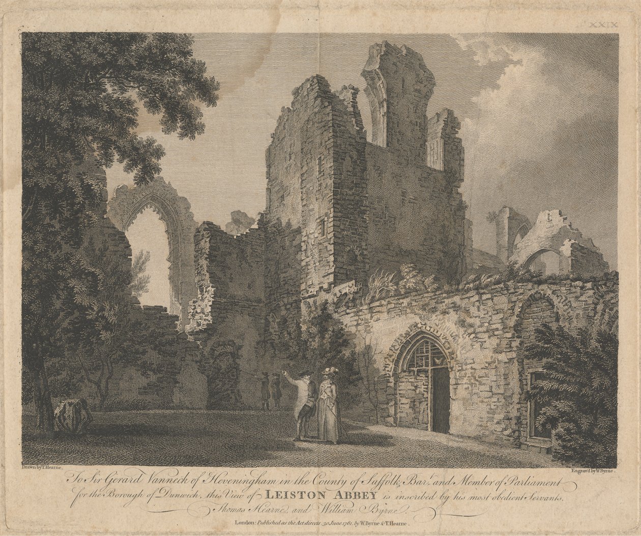 Utsikt över Leiston Abbey av William Byrne