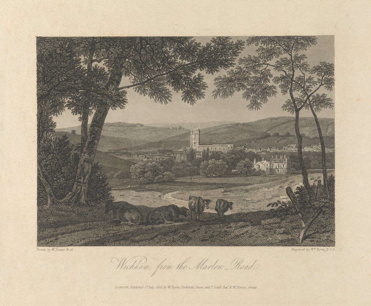 Wickham från Marlow Road av William Byrne