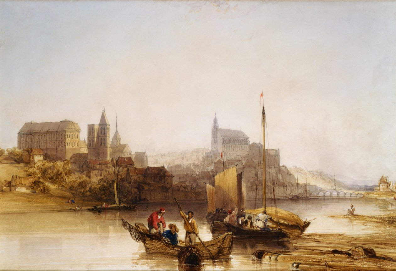 Blois på Loire, 1840 av William Callow