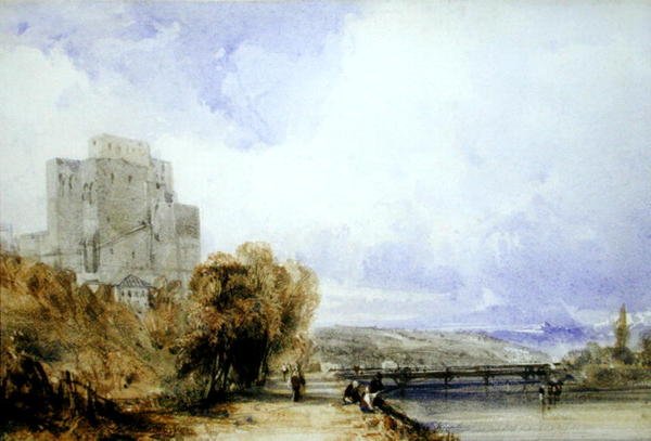 Chateau de Montboucher (akvarell på papper) av William Callow