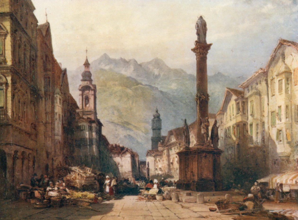 Innsbruck, efter en oljemålning (färglitografi) av William Callow