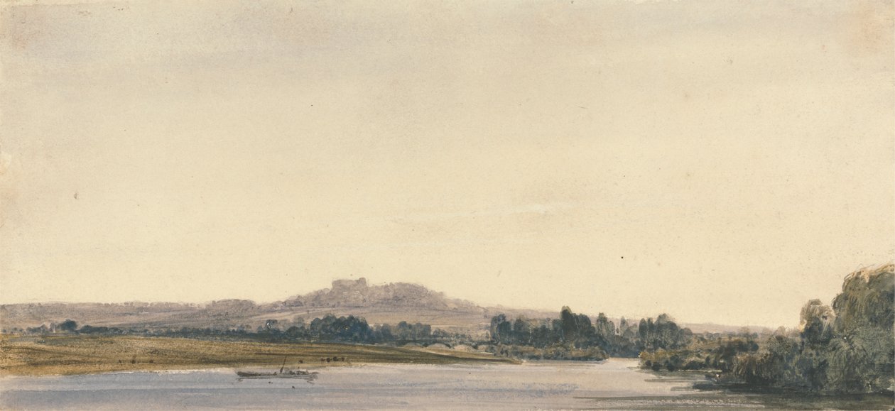 Mont-Valérien från Bois de Boulogne av William Callow