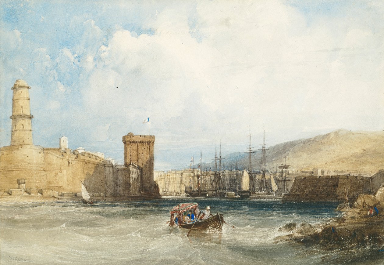 Ingången till Marseilles hamn av William Callow